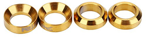 12 Stück M6 Bremsen-Spacer, Titan Unterlegscheiben für Mountainbike Scheibenbremsen (Farbe : Gold)