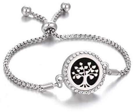 Coco Papaya Bracelet Diffuseur de Parfum Modèle Arbre de Vie argenté - L'aromathérapie par Les Bijoux