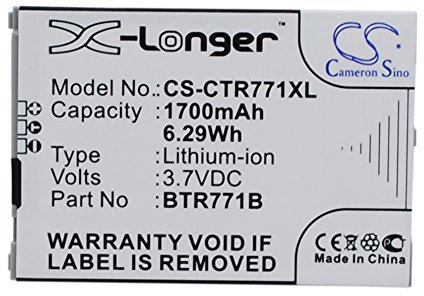 Replacement Battery for CASIO C771, GzOne Commando C771