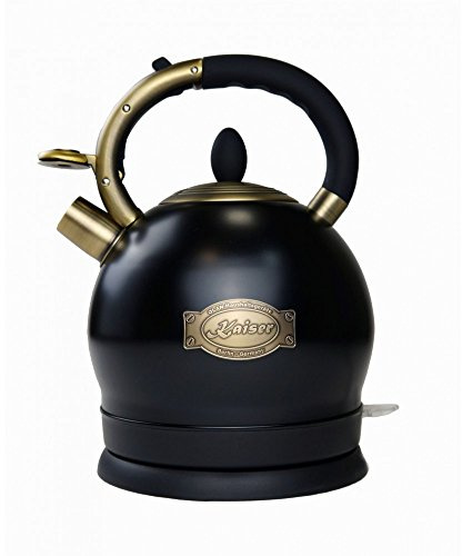 Kaiser Empire WK 2000 Em Luxus Retro Wasserkocher,Kontroll LED 2 L 1800 W Rotation,Elektrischer Wasserkocher,Innere Tank in Edelstahl,Wasserkessel,Gewinner German Brand Award 2017-2018