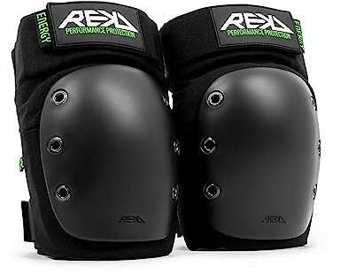 REKD Energy Ramp Knee Pads Rodilleras, Adultos Unisex, Black (Negro), S