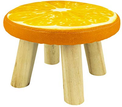 PrimoLiving Sitzhocker aus Holz im Frucht-Design (Orange)