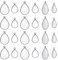 UNICRAFTALE Ca. 40Stk. 2 Größen Teardrop Anhänger Rohlinge Edelstahl Rohling Lünette Hypoallergene Tablettbasis Fräskante Lünettenbecher Für Schmuckherstellung DIY-Befunde Edelstahl Farbe