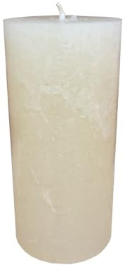 Große 70/150 Rustik Kerze in Creme - Stumpenkerze - Edle Wohnraum-Dekoration JEKA TLB