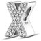 Pandach Damen Charm Anhänger Buchstabe X für Armband 925 Sterling Silber Charms Beads passend für Armband und Halskette, Kompatibel mit Europäischen Armbändern für Frauen Mädchen
