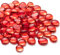 Meschett 50 pièces Pierres précieuses en Verre, Pierres Rouges de Mancala Perles de marbre avec Fond Plat pour Le Remplissage de Vase Artisanal d’Art décoratif à la Maison (1,3 cm ~ 1,8 cm)
