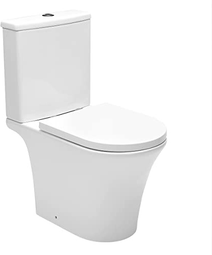 Swiss Aqua Technologies | WC Kombi zum Aufstellen ohne Flansch | mit Softclose WC-Sitz SATBRE030RREXVP | Befüllung von unten