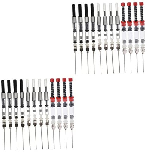 iplusmile 24pcs Ink Syringe Filler for Fountain Pen Pen Ink Absorber Spring Converter