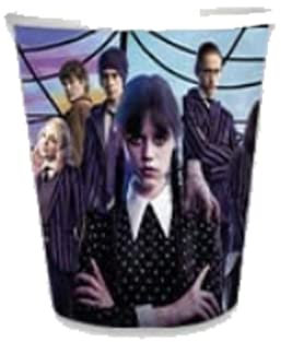 Bicchieri in carta MERCOLEDI FAMIGLIA ADDAMS 10pz Party Feste Compleanni