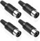 MEIRIYFA DIN 7-Pin Connettore Maschio Spina, 4 Pack DIN 7 Pin Spina Cavo MIDI Adattatore Audio Presa Terminali di Saldatura Connettore per Mixer, Batteria Elettronica, Tastiera MIDI