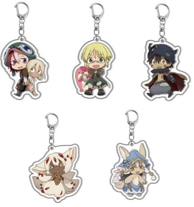 Made In Abyss Schlüsselanhänger Set Riko Legu Nanachi Acryl Anhänger Schlüsselring Made In Abyss Figur Druck Schlüssel Zubehör