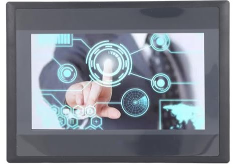 Tbest Ordinateurs à Carte Unique Tbest, PLC Touch Sn Sn 7 Pouces LCD TFT 12 Entrées 8 Sorties Industrial HMI Panneau d'affichage pour FX3U 20 40 48MRT DC4V 1A