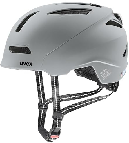 uvex urban Planet LED - robuster Fahrradhelm für Damen und Herren - individuelle Größenanpassung - inkl. LED-Licht