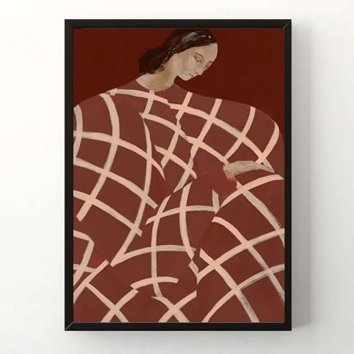 KSHAO ATHQW Sofia Lind Drucke und Poster, gestreifte Charaktere, Leinwandgemälde, Einfachheit, Wandkunst für Wohnzimmer, Schlafzimmer, Korridor, Dekorbild, 50 x 70 x 1, ohne Rahmen