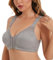 Curyon Minimiser Bras for Women Front Closure Back Support Full Figure Jacquard Grey 36B