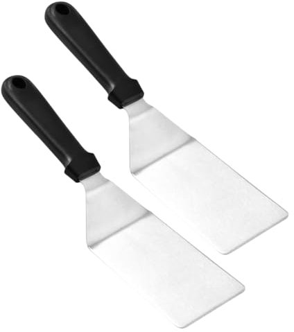 COLLBATH Juego De 2 Espátulas De Cocina De Acero Inoxidable Espátula Para Panqueques Plancha Para Servir Pizza Fácil De Limpiar