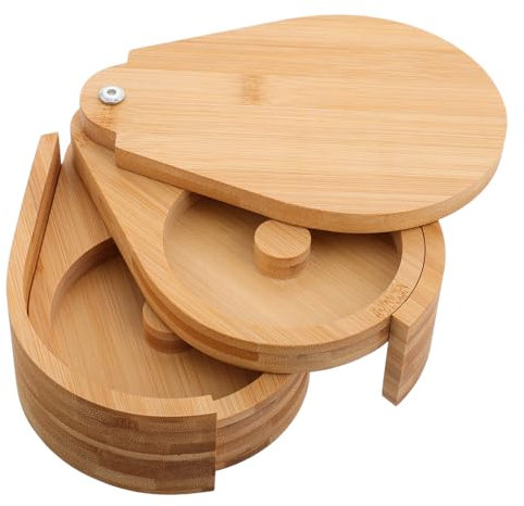 ABOOFAN Zuckerbehälter Aus Holz Mit Deckel Salzbehälter Für Bar Und Küche Gewürzbox Mit Drehbarem Design Für Salz Und Gewürze Organizer Für Arbeitsplatte