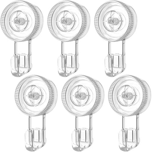 GlobaLink Juego de 6 ventosas superfuertes – Aspiradora sin taladros – Gancho de succión con una capacidad de carga de hasta 5 kg, toallero reutilizable para colgar en ventanas, en la cocina o en el
