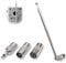 FM Radio Aerial Antenna Indoor FM Telescopic Antenna Replacement 75 Ohm F Type Male Plug Connector ​with 3 Adapters for DAB Reception Table Top Radio HiFi AV Stereo Receiver Mini System