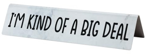Funny Office Desk Name Plate “I’m Kind of a Big Deal” Stainless Steel Humor Sign for Confident Coworkers, Bosses, Team Leaders, Office Decor, Work Desk Name Plate VTP56