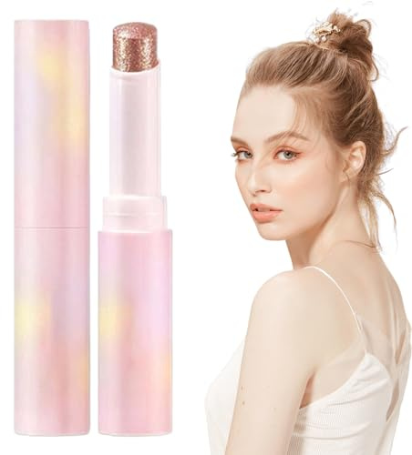 Crystal Jelly Glaze Stick, Jelly Shimmer Longwear Eyes Shadows, Smooth Glitter Eye Shadow, Multi-Use Makeup, or Women, Party, Wedding, Daily Looks, Gift for Wife and Daughter