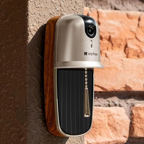 anyfree Hello Sonnette sans fil avec énergie solaire et batterie, sonnette vidéo avec carillon, détection de mouvement et alerte AI, signal longue portée sans fil de 999,7 m, HDR ultra clair, IPX5