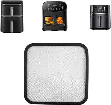 Spritzschutz Zubehör für Philips Airfryer 3000/5000 Dual Basket (HD9270/90 & HD9285/90) Spritzschutz Airfryer für Cosori 5,5/6,2 L, Turbo Tower Pro 10.8L und Philips NA550 6L/3L, NA350 (22x21x0.5cm)