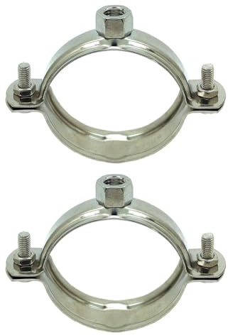 Rohrschellen edelstahl 2 Stück 110mm Schraubrohrschellen Schraubrohrschelle isolierte klemmen Rohrhalterung Zweiloch Rohrschelle Befestigungsschellen schlauchschelle Rohrbefestigungen