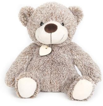 Furry Plush Teddybear Weighted Doorstop – Light Brown