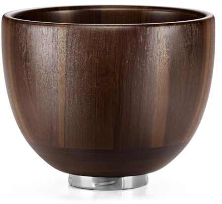 SpaceAid Wooden Bowl for Mixer - Kitchen Space Aid Acacia Wood Mixing Bowls Holder for Stand Mixer, Compatible with 4.5 & 5 QT Tilt-Head Models Kitchen, Natural Wood