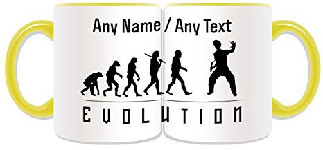 Nunchaku-Tasse mit Aufschrift „Evolution Wrapped Design“, einzigartige Namensnachricht, Spielerumrisse, Olympisches Spiel, Sporttrainer, Kungfu KongFu Kun Fanwaffe, Bruce Lee Chainsticks Geschichte
