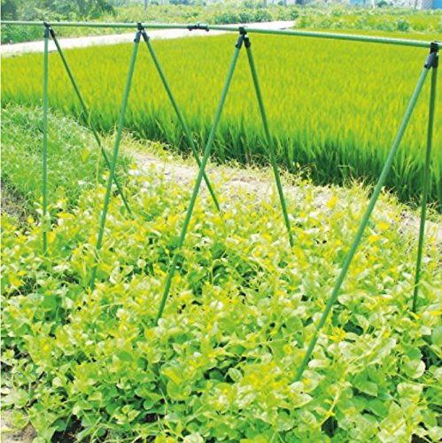 SATOHA Rankhilfe Gartenständer Stellage Rankgerüst Ranknetz Stütznetz für Kletterpflanzen, Stahlrohr mit PE Kunststoff Ummantelung, Grün, Quadratisch, 1,5m Ø 16mm