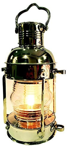 Lampe électrique vintage en laiton pour bateau 38,1 cm