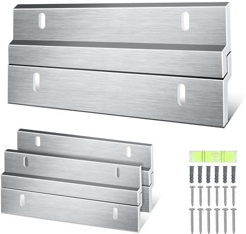 Houseables Bilder-Aufhängeset, Spiegel-Montage-Hardware, französische Klammer, 3 Paar, 15.2 cm, 22.7 kg Kapazität, Z-Stange Clip Schienenhalterung, Wandhalterungen Aufhänger mit Nägeln, Regal, Kunst