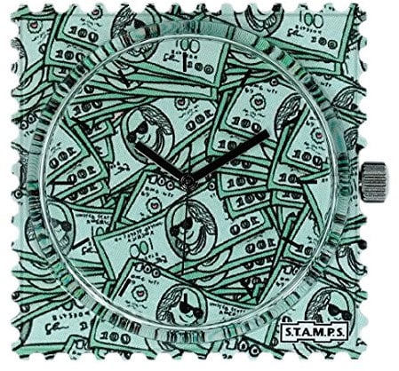 S.T.A.M.P.S. Stamps originelle Uhr Zifferblatt wasserfest - Motiv Las Vegas - 104831 - Quarzuhrwerk mit Analoganzeige Sammeluhr
