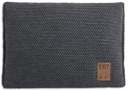 KNIT FACTORY - Maxx Kissen - Anthrazit - 60x40 cm
