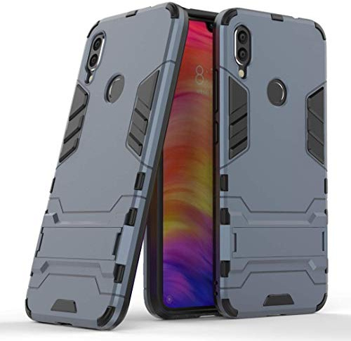 Max Power Digital Cover per Xiaomi Redmi Note 7/Redmi Note 7 Pro Custodia Antiurto con Supporto per Cellulare Rigida Resistente Protettiva Bumper Rugged Armor Case (Xiaomi Redmi Note 7, Blu Navy)