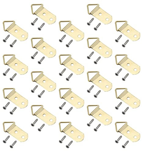 MroMax - Set di 100 ganci triangolari per quadri, 40 x 14 mm, per decorazione domestica, cornici per foto e soluzioni per appendere foto