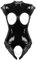 Freebily Damen Wetlook Body Brustfrei Latex Catsuit Kleid Ouvert Lackleder Bodysuit Nachtwäsche Pole Dance Nachtclub Outfit Schwarz L