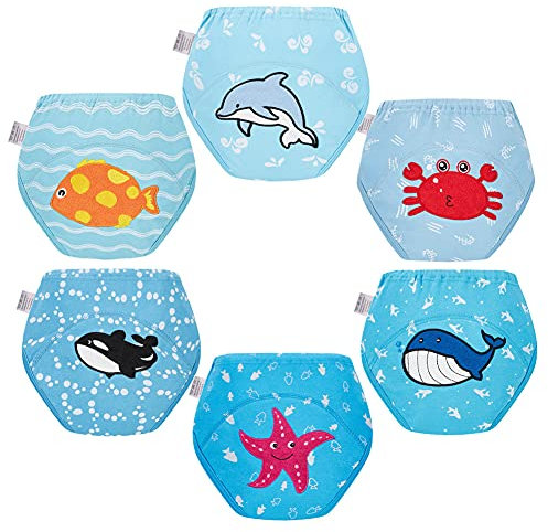 Skhls Baby Trainingshosen Töpfchen Unterwäsche Toilettentraining Höschen für Kinder 6er Pack 2 Jahre