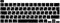 MiNGFi Silikon Russisch Tastaturschutz für MacBook Pro 13 M1/M2 A2338 (2020–2023), A2289 (2020), A2251 (2020–2021), Pro 16 A2141 (2019–2021) EU/ISO Tastaturlayout - Schwarz