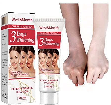 Crème hydratante blanchissante et éclaircissante à l'acide kojique, crème éclaircissante et tonifiante, crème correctrice de taches sombres, crème à l'acide kojique pour blanchir la peau (1 pièce)