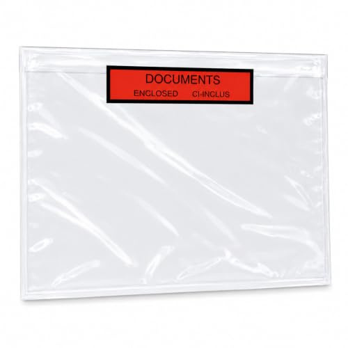 PACKY - Pochette Porte Document A4-500 Pièces - Document Ci Inclus - Pochette Colis