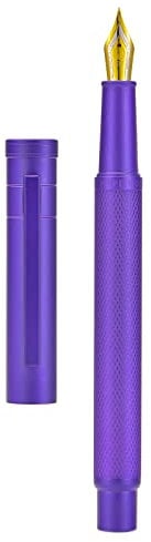 Hongdian 1851 Purple Forest Fountain Pen Medium Nib, Classic Design with Converter and Metal Pen Case