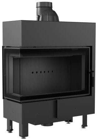 KRATKI Lucy Slim holzbefeuerter Kamineinsatz Lufteinlass BImSchV 2 konform Stahl Thermotec Auskleidung Glasscheibe Linke Seitenverglasung 10 kw 128,2 x 93,1 cm Thermischer Wirkungsgrad 85