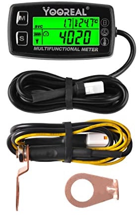 Yooreal Motor Temperaturmesser, TEMP Meter, Benutzer Shutdown Tachometer, abnehmbare Temp Probe für Roller Schneemobil Motorrad Rasenmäher Generator Muldenkipper
