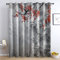 THYUNQ Rideau Occultant, Motif Chinois Japonais - Rideaux Thermiques Imprimé pour Salon Chambre Fenetre, Lot de 2 Rideaux et Draperies Intérieurs à Oeillets, 110x215 cm (L x H)