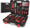 Sundpey Caja Herramientas Completa 148 Piezas - Juego de Herramientas Completa - Kit Herramientas de Mano Maletín Herramientas Portátil Para Hogar o Garaje, Rojo