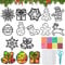 TUIBEIDAMAI Weihnachten Basteln Kinder, 12 Stück Fensterbilder, Sonnenfänger Bastelset, Bastelvorlagen, DIY Bastelset Geschenk