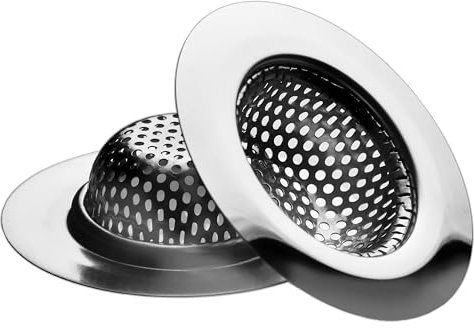 2 Pack - 2.75 Top / 1.5 Basket- Stainless Steel Bathtub Drain Strainer Cover Shower Hair Drain Catcher Sink Strainer Filter Basket for Bathroom